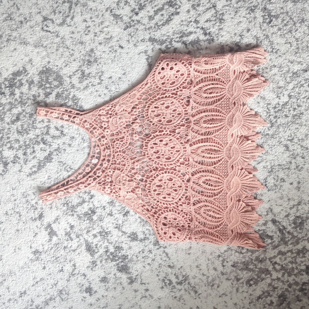 Crochet pink top